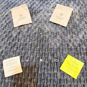 Kendra Scott Silver Necklaces with Blue and Purple Accents